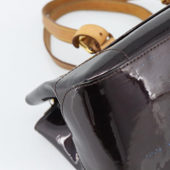 LOUIS VUITTON Monogram Vernis Rosewood Avenue Bag Amarante M93510 Auth BA14170