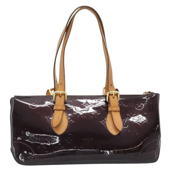 LOUIS VUITTON Monogram Vernis Rosewood Avenue Bag Amarante M93510 Auth BA14170