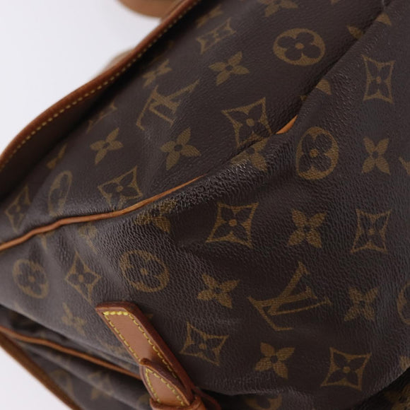 LOUIS VUITTON Monogram Saumur 35 Shoulder Bag M42254 LV Auth BA14171