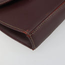CARTIER Must Line Shoulder Bag Leather Bordeaux Gold Auth BA14172-14