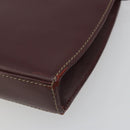 CARTIER Must Line Shoulder Bag Leather Bordeaux Gold Auth BA14172-15
