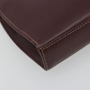 CARTIER Must Line Shoulder Bag Leather Bordeaux Gold Auth BA14172-16