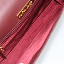 CARTIER Must Line Shoulder Bag Leather Bordeaux Gold Auth BA14172-10
