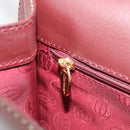 CARTIER Must Line Shoulder Bag Leather Bordeaux Gold Auth BA14172-22