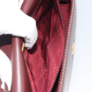 CARTIER Must Line Shoulder Bag Leather Bordeaux Gold Auth BA14172-23