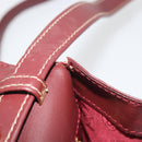 CARTIER Must Line Shoulder Bag Leather Bordeaux Gold Auth BA14172-11