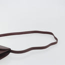 CARTIER Must Line Shoulder Bag Leather Bordeaux Gold Auth BA14172-8