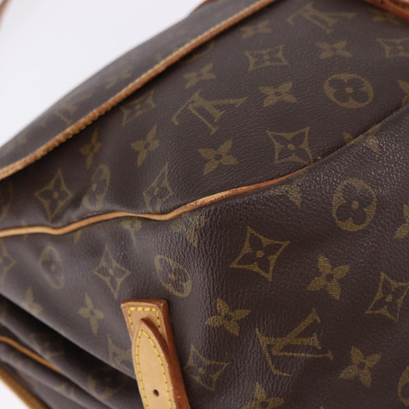 LOUIS VUITTON Monogram Saumur 35 Shoulder Bag M42254 LV Auth BA14173