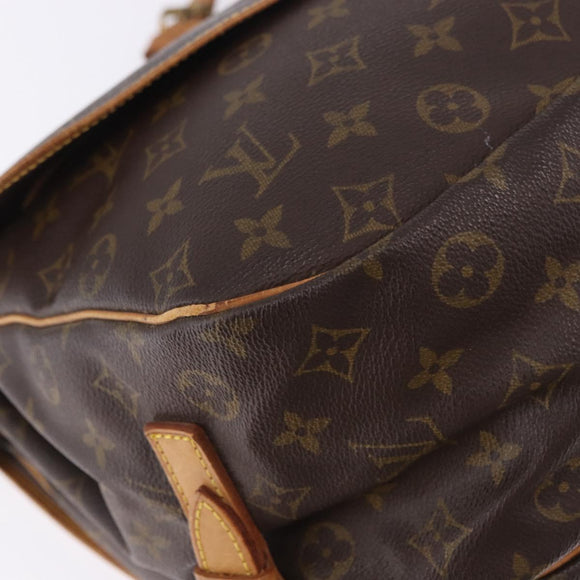 LOUIS VUITTON Monogram Saumur 35 Shoulder Bag M42254 LV Auth BA14173