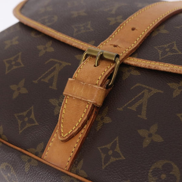 LOUIS VUITTON Monogram Saumur 35 Shoulder Bag M42254 LV Auth BA14173