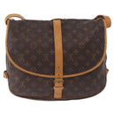 LOUIS VUITTON Monogram Saumur 35 Shoulder Bag M42254 LV Auth BA14173-3