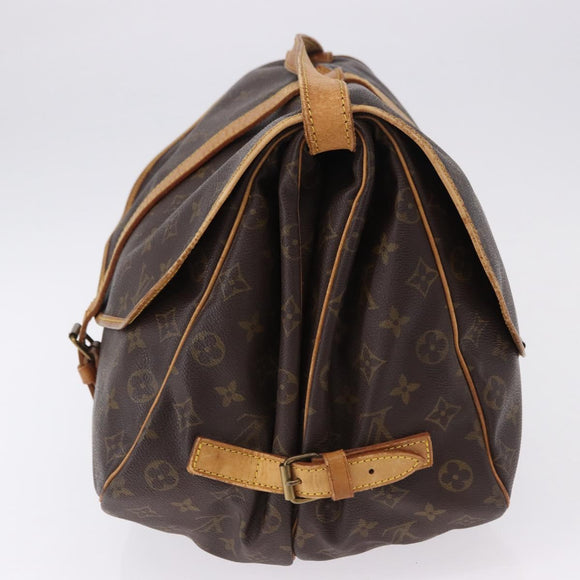 LOUIS VUITTON Monogram Saumur 35 Shoulder Bag M42254 LV Auth BA14173