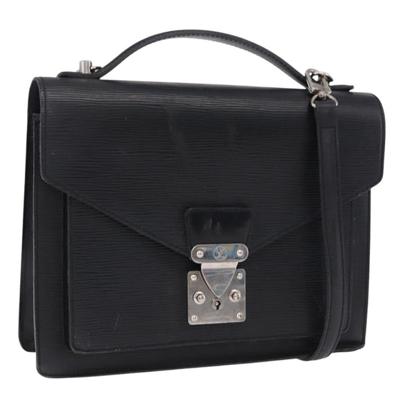 LOUIS VUITTON Epi Monceau 28 Hand Bag Black M52122 LV Auth BA14177