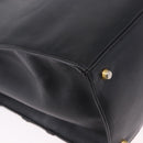 Gianni Versace Tote Bag Leather Black Gold Tone Auth BA14178V-15