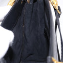Gianni Versace Tote Bag Leather Black Gold Tone Auth BA14178V-19