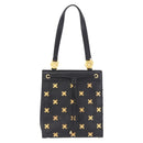 Gianni Versace Tote Bag Leather Black Gold Tone Auth BA14178V-13