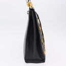 Gianni Versace Tote Bag Leather Black Gold Tone Auth BA14178V-4