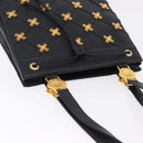 Gianni Versace Tote Bag Leather Black Gold Tone Auth BA14178V-6
