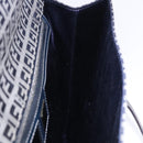 FENDI Zucchino Canvas Mamma Baguette Hand Bag Navy Silver Auth BA14179A-21
