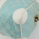 GUCCI GG Canvas Hand Bag Light Blue Gold 000 0851 Auth BA14180A-15
