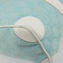 GUCCI GG Canvas Hand Bag Light Blue Gold 000 0851 Auth BA14180A-16