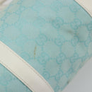 GUCCI GG Canvas Hand Bag Light Blue Gold 000 0851 Auth BA14180A-10