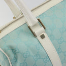 GUCCI GG Canvas Hand Bag Light Blue Gold 000 0851 Auth BA14180A-17
