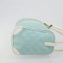 GUCCI GG Canvas Hand Bag Light Blue Gold 000 0851 Auth BA14180A-3