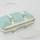 GUCCI GG Canvas Hand Bag Light Blue Gold 000 0851 Auth BA14180A-6