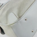 Salvatore Ferragamo Gancini Hand Bag Suede Light Blue Silver Auth BA14181-13