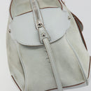 Salvatore Ferragamo Gancini Hand Bag Suede Light Blue Silver Auth BA14181-16
