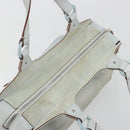 Salvatore Ferragamo Gancini Hand Bag Suede Light Blue Silver Auth BA14181-6