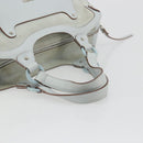 Salvatore Ferragamo Gancini Hand Bag Suede Light Blue Silver Auth BA14181-7