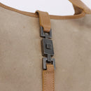 GUCCI Jackie Shoulder Bag Suede Beige Silver 001 3735 Auth BA14182-14