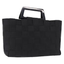 Salvatore Ferragamo Hand Bag Canvas Black Silver Auth BA14183-1