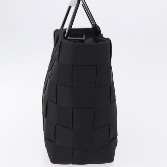 Salvatore Ferragamo Hand Bag Canvas Black Silver Auth BA14183
