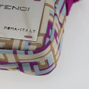 FENDI Zucca Canvas Shoulder Bag Purple Silver Auth BA14184-14