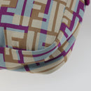 FENDI Zucca Canvas Shoulder Bag Purple Silver Auth BA14184-16
