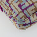 FENDI Zucca Canvas Shoulder Bag Purple Silver Auth BA14184-17