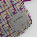 FENDI Zucca Canvas Shoulder Bag Purple Silver Auth BA14184-18