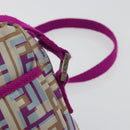 FENDI Zucca Canvas Shoulder Bag Purple Silver Auth BA14184-9