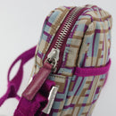 FENDI Zucca Canvas Shoulder Bag Purple Silver Auth BA14184-10