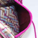 FENDI Zucca Canvas Shoulder Bag Purple Silver Auth BA14184-24