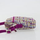 FENDI Zucca Canvas Shoulder Bag Purple Silver Auth BA14184-4