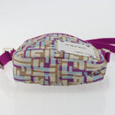 FENDI Zucca Canvas Shoulder Bag Purple Silver Auth BA14184-5
