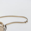 Chloe Victoria Hand Bag Leather 2way Beige Gold Auth BA14185A-10