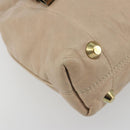 Chloe Victoria Hand Bag Leather 2way Beige Gold Auth BA14185A-13