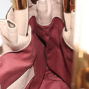 Chloe Victoria Hand Bag Leather 2way Beige Gold Auth BA14185A-19