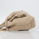 Chloe Victoria Hand Bag Leather 2way Beige Gold Auth BA14185A-5