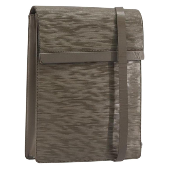 LOUIS VUITTON Epi Ramatuelle Shoulder Bag Gray Pepper M5247C LV Auth BA14187